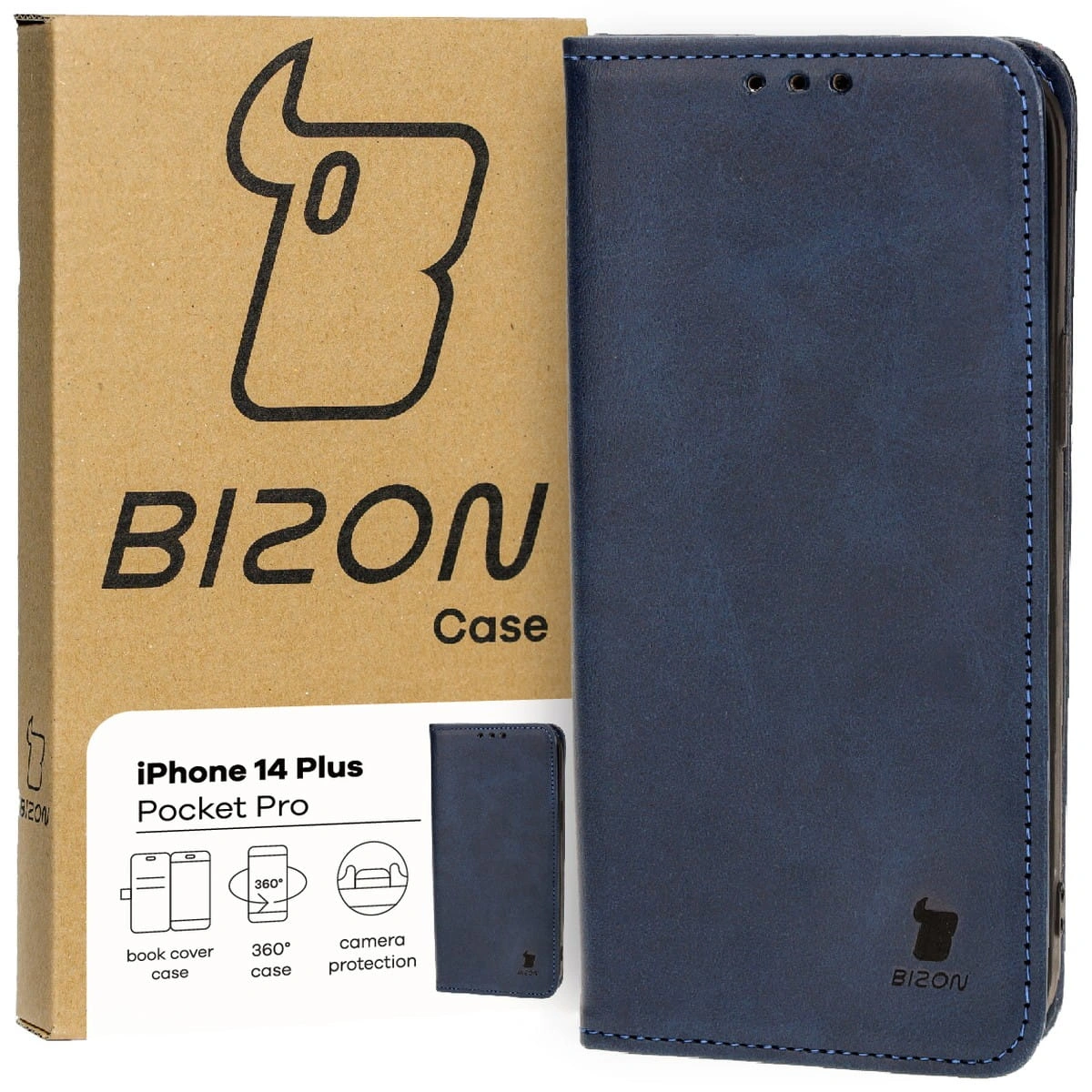 Bizon Case Pocket Pro Apple iPhone 14 Plus navy blue