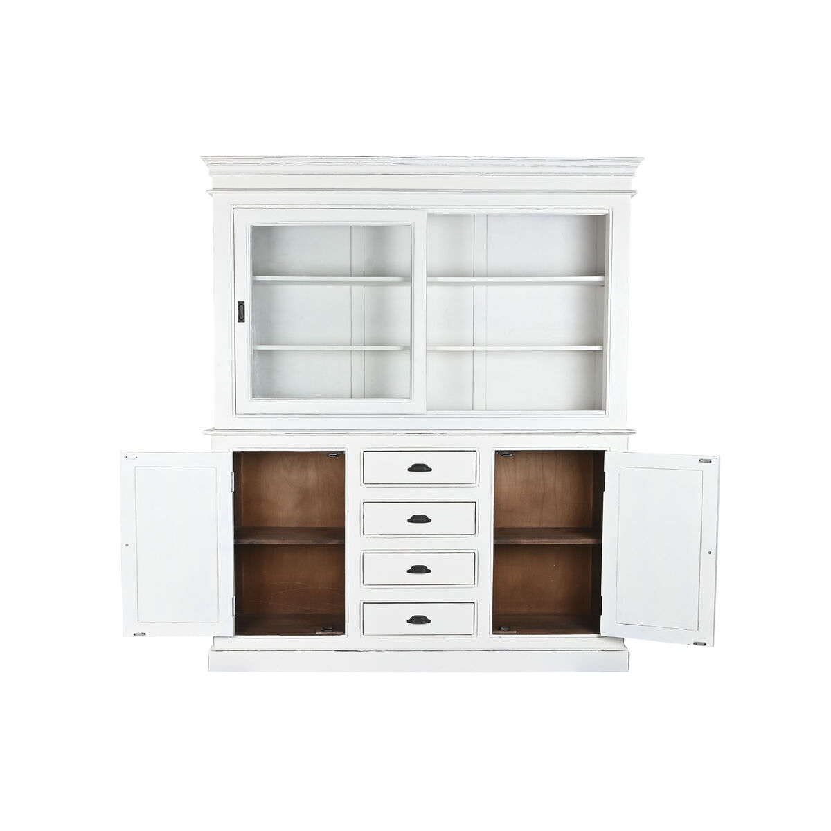 Display Stand Home ESPRIT White Crystal Mango wood 170 x 45 x 200 cm