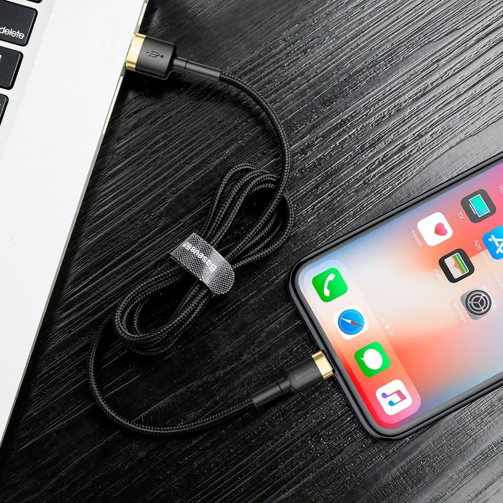 Baseus Cafule USB-A/Lightning Cable QC 3.0 2A 3M black-gold