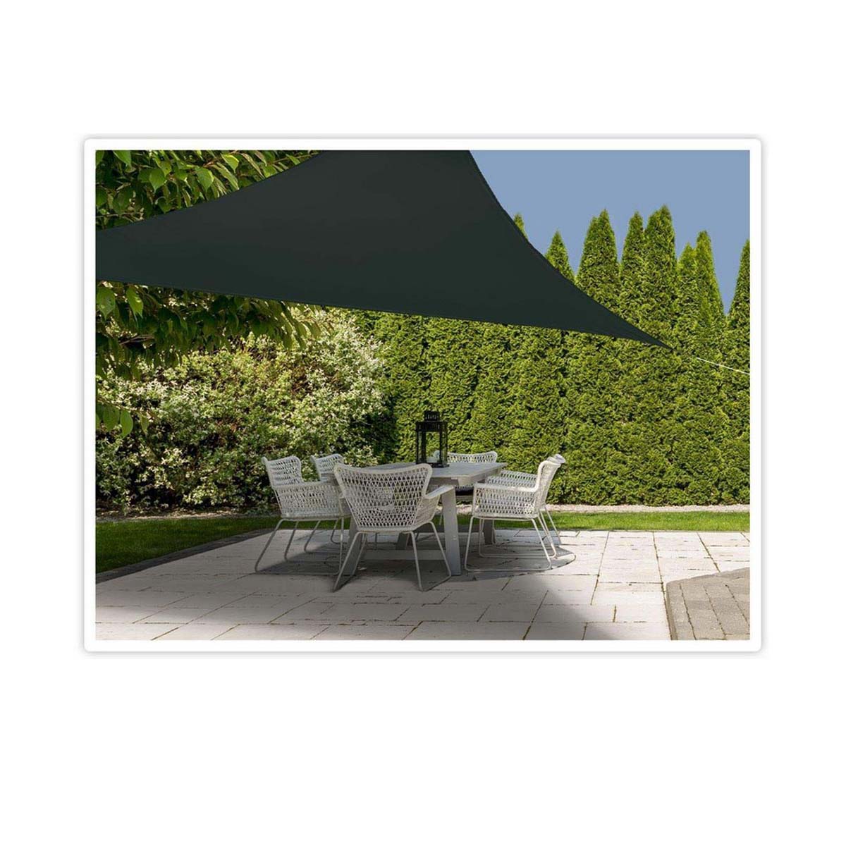 Markise Ambiance Polyester Dunkelgrau Dreieckig (3,6 x 3,6 x 3,6 m)
