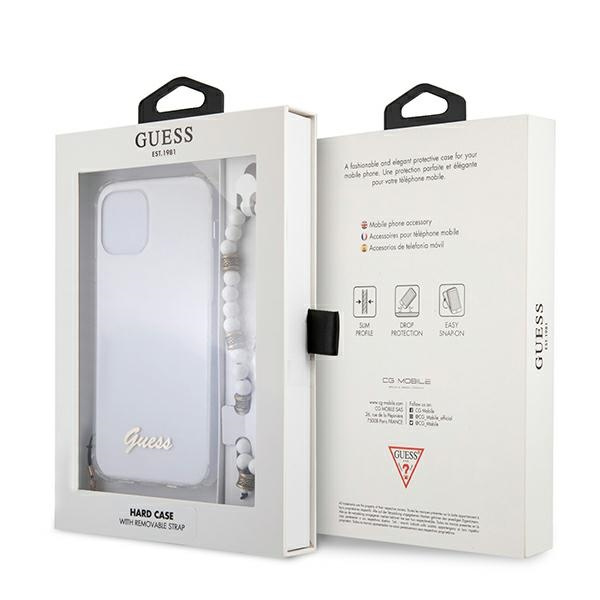 Guess GUHCP12LKPSWH Apple iPhone 12 Pro Max Transparent hardcase White Pearl