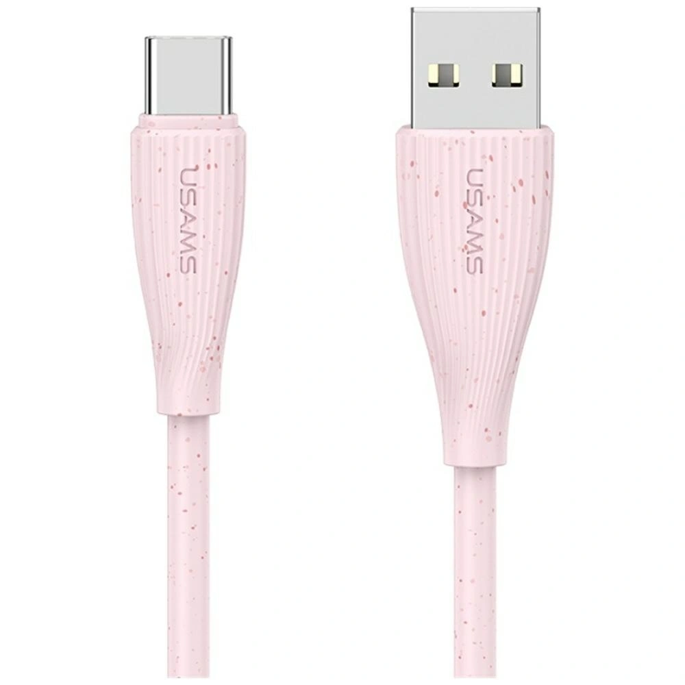 Kabel USB-A / USB-C USAMS Green Series SJ714 18W 3A 1m różowy