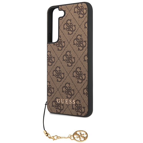 Guess GUHCS23SGF4GBR Samsung Galaxy S23 brown hardcase 4G Charms Collection