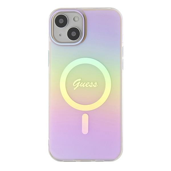 Guess GUHMP15MHITSP Apple iPhone 15 Plus hardcase IML Iridescent MagSafe pink