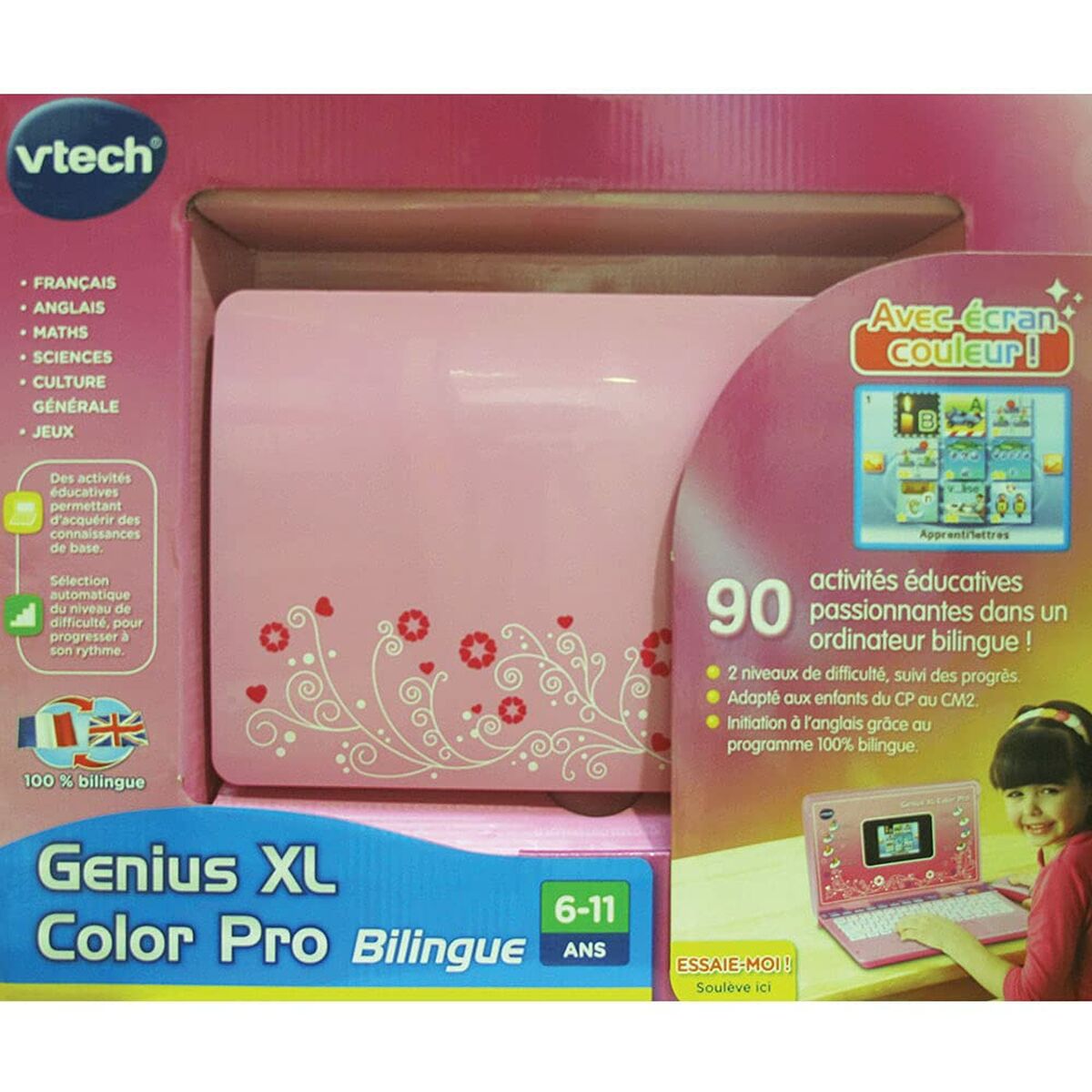 Laptop Vtech Genius XL Pro FR-EN Interaktives Spielzeug + 6 Jahre