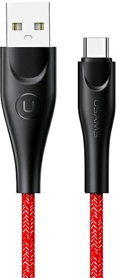 USAMS Nylon Cable U41 USB-C 2m 2A red SJ395USB02 (US-SJ395)
