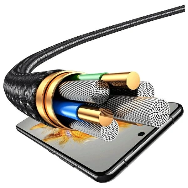 USAMS USB-C / 2xUSB-C cable 72W 1.2m Aluminum Alloy Data Cable Sufeng Series