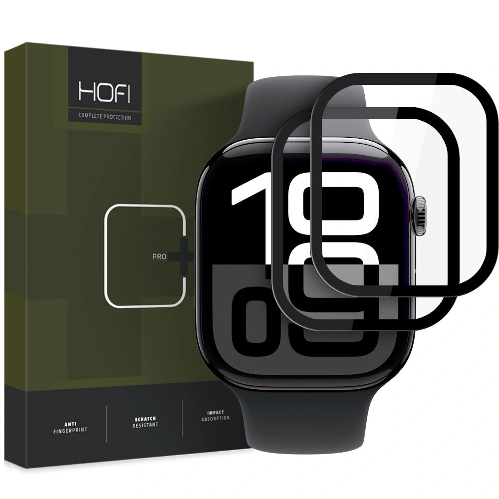 Hofi Glass Pro+ Apple Watch 10 46mm Black [2 PACK]