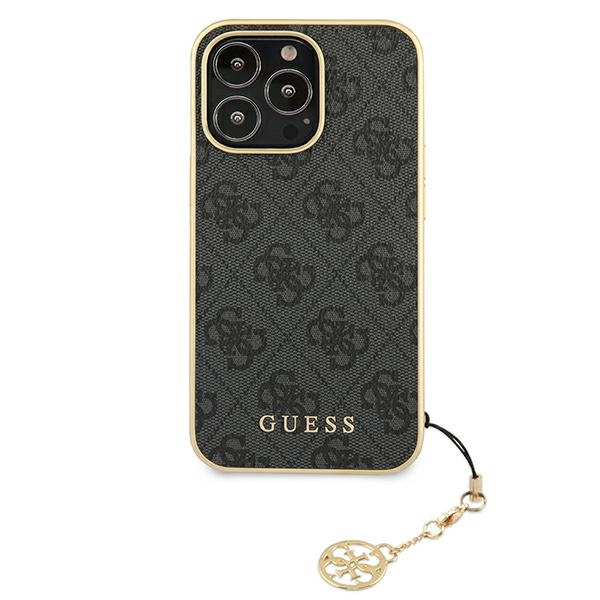 Guess GUHCP13XGF4GGR Apple iPhone 13 Pro Max grey hardcase 4G Charms Collection