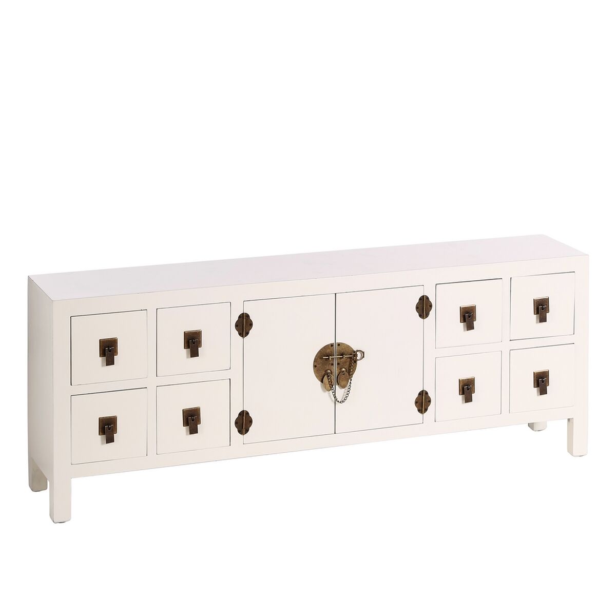 TV furniture ORIENTE 130 x 24 x 50,5 cm Wood White