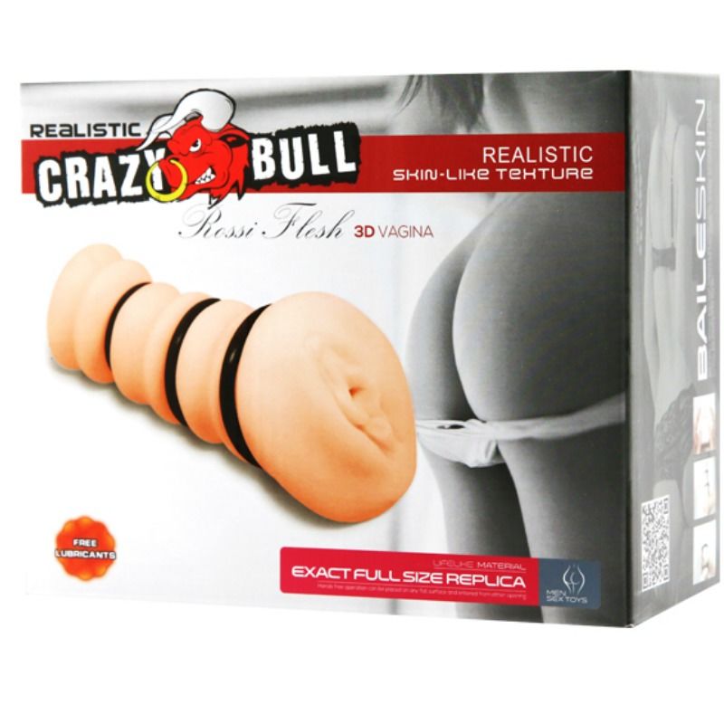 CRAZY BULL - MASTURBATING SLEEVE WITH RINGS  - VAGINA MODEL 2