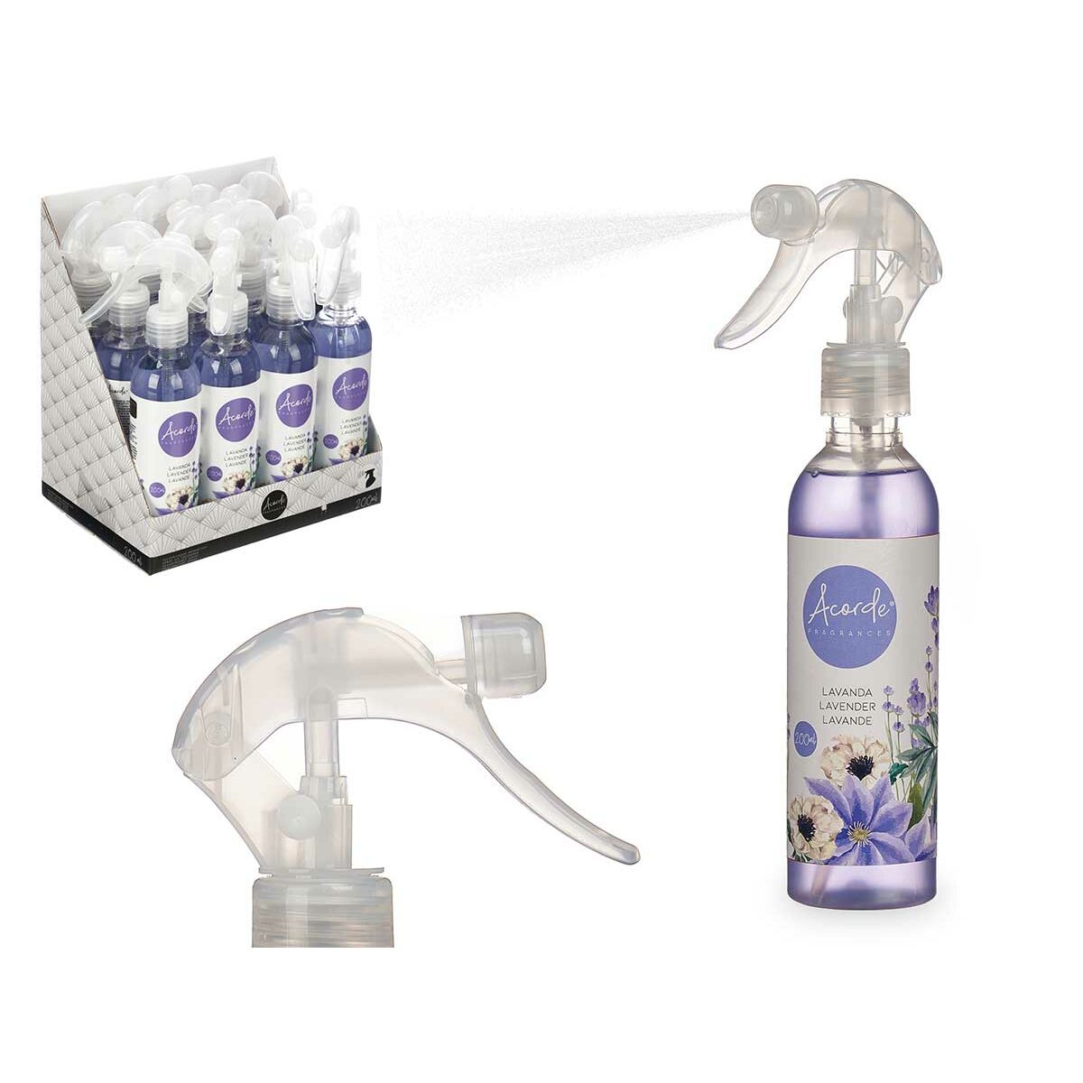 Air Freshener Acorde 4-B-AR Lavendar 200 ml (12 Units)