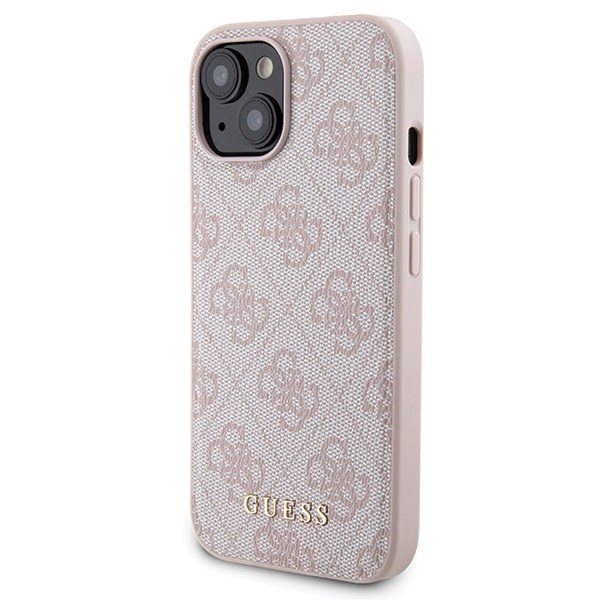 Guess GUBPM5P15S4GEMGP Apple iPhone 15 hardcase + Powerbank 5000mAh MagSafe 4G Metal Logo pink