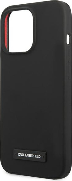 Karl Lagerfeld KLHCP13XSLMP1K Apple iPhone 13 Pro Max hardcase black Silicone Plaque