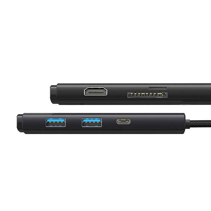 Baseus OS Lite HUB 6-Port USB-C/HDMI - USB3.0x2 - PD - SD/TF (black)