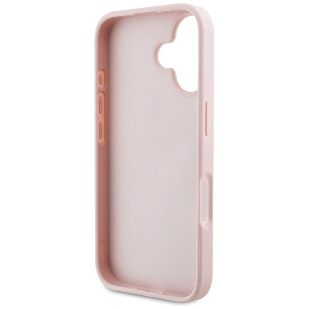 Etui Guess Grained Roses Big 4G logo do Apple iPhone 16 różowy