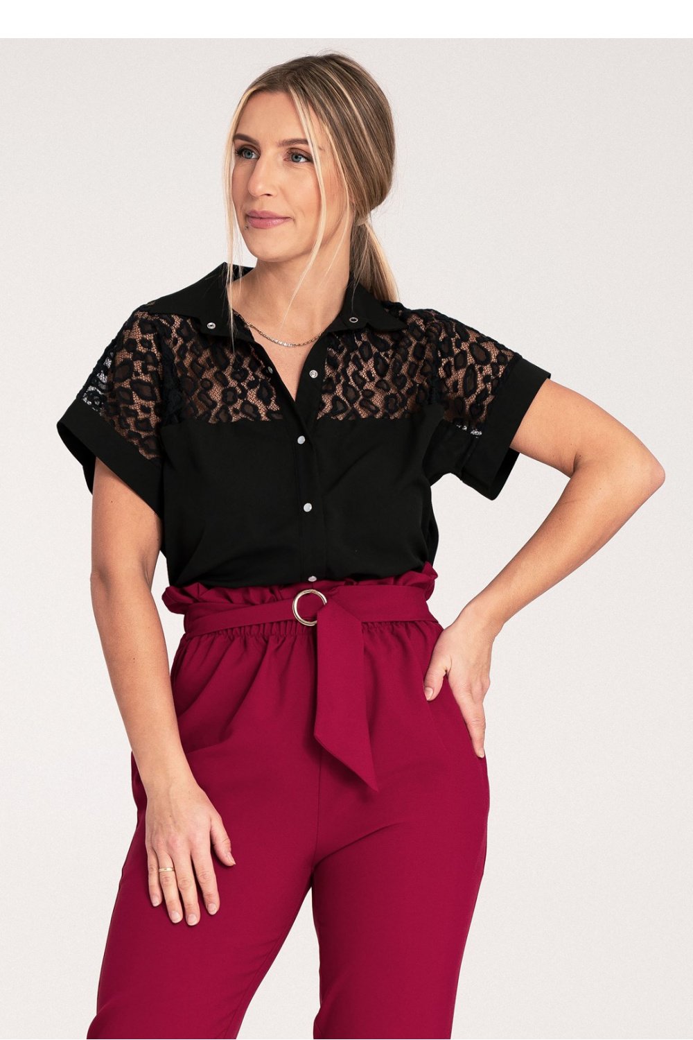  Short sleeve shirt model 204319 Figl  black