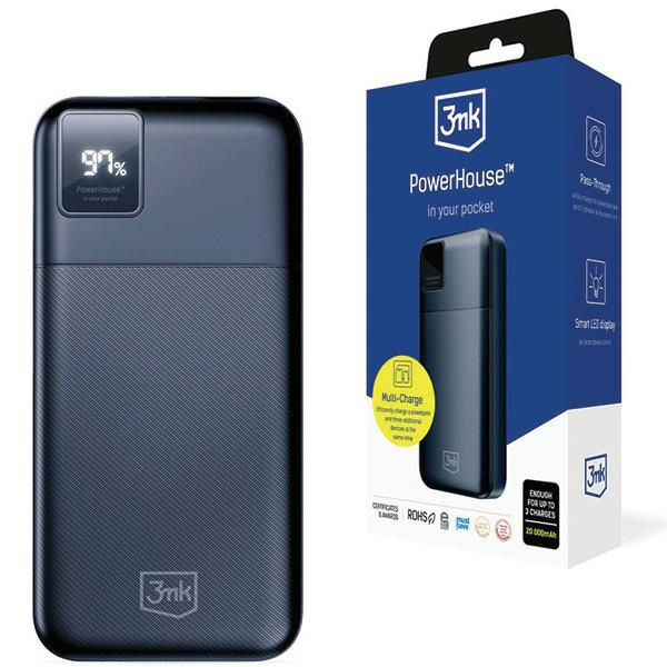 3MK PowerHouse powerbank 20000mAh Multi Charge, QC, PD, Pass-Through