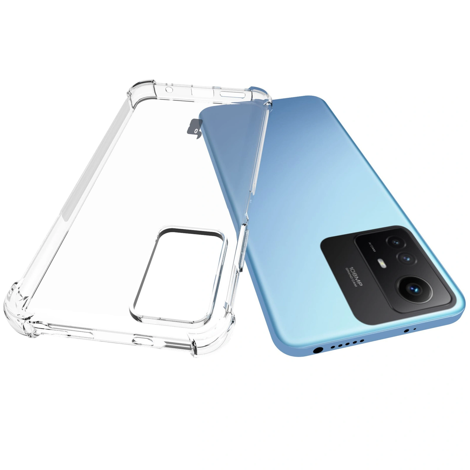 Bizon Case Clear Pack case + 2x screen glass + lens glass Xiaomi Redmi Note 12S clear