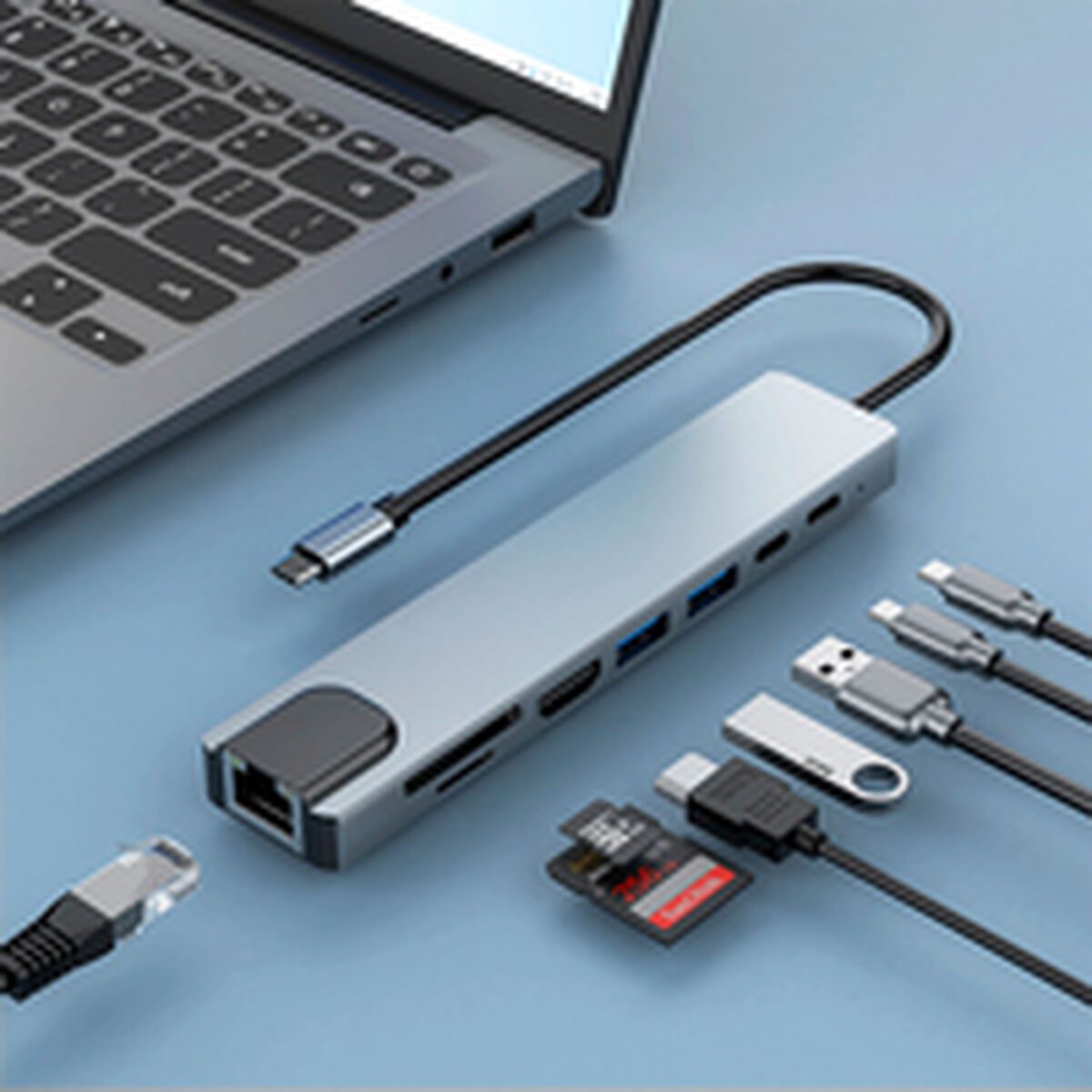 USB Hub CoolBox COO-DOCK-C-81 100 W