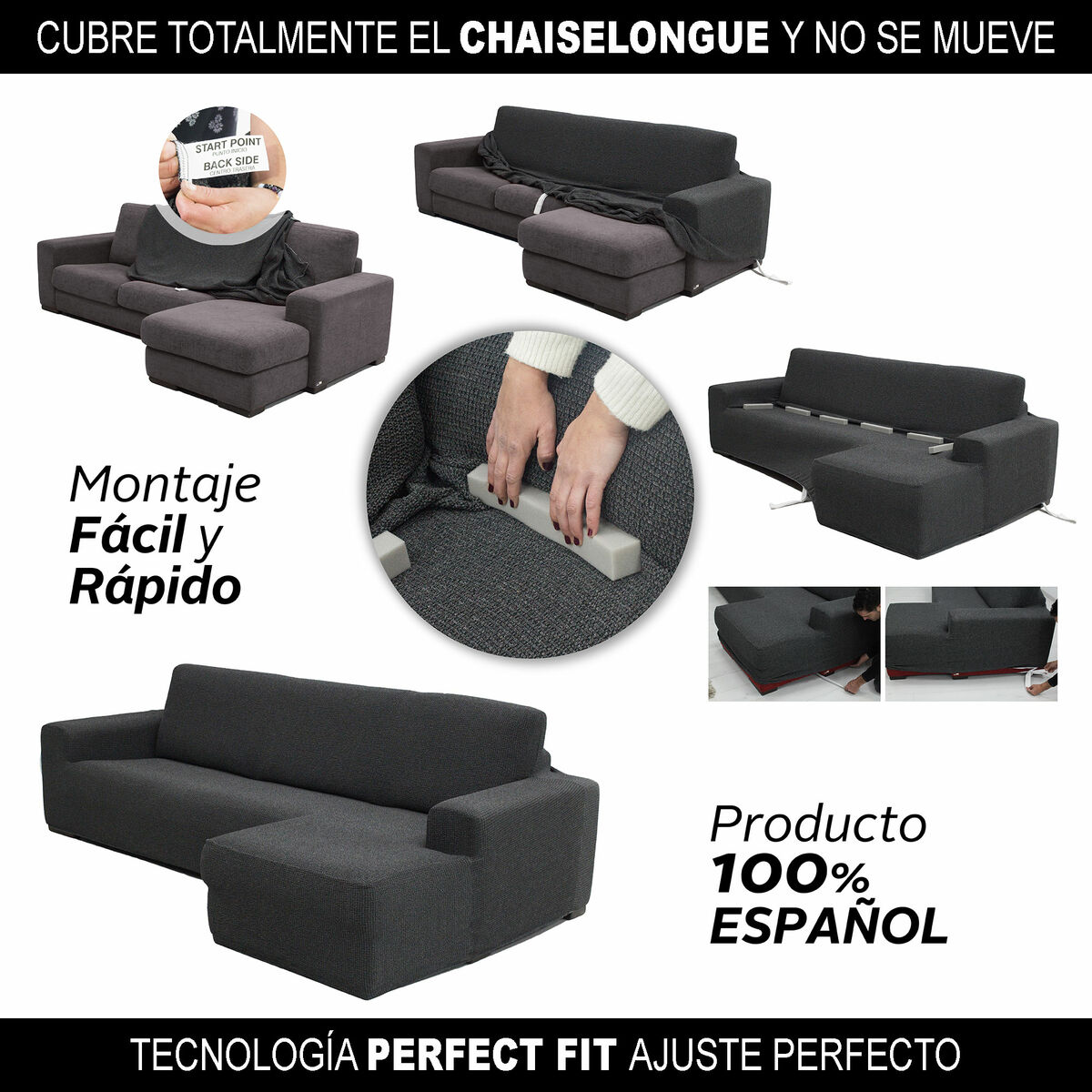 Chaise longue cover with short right arm Sofaskins NIAGARA 210 - 340 cm Chaise longue cover with short right arm Sofaskins NIAGARA 210 - 340 cm