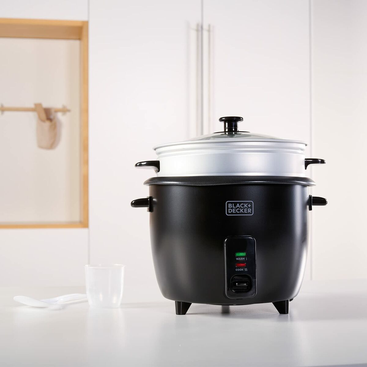 Rice Cooker Black & Decker BXRC1800E Black 1,8 L White Aluminium 700 W Rice Cooker Black & Decker BXRC1800E Black 1,8 L White Aluminium 700 W