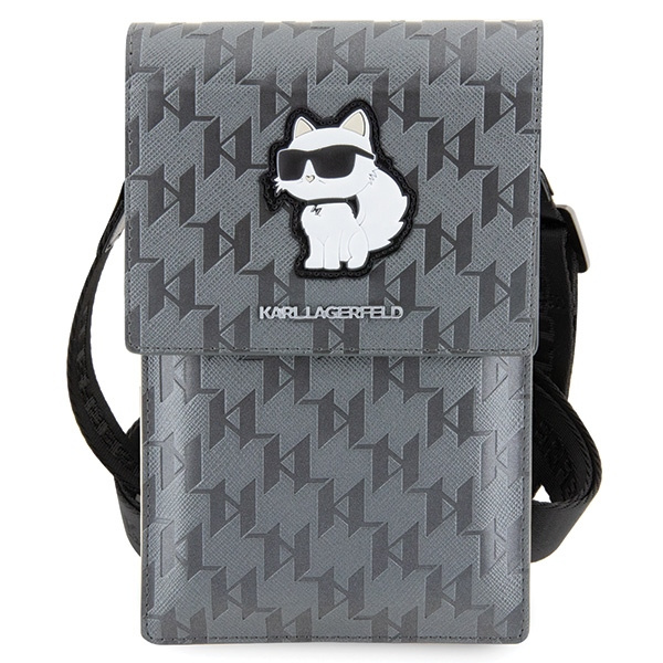Karl Lagerfeld KLWBSAKHPCG Saffiano Monogram Choupette silver