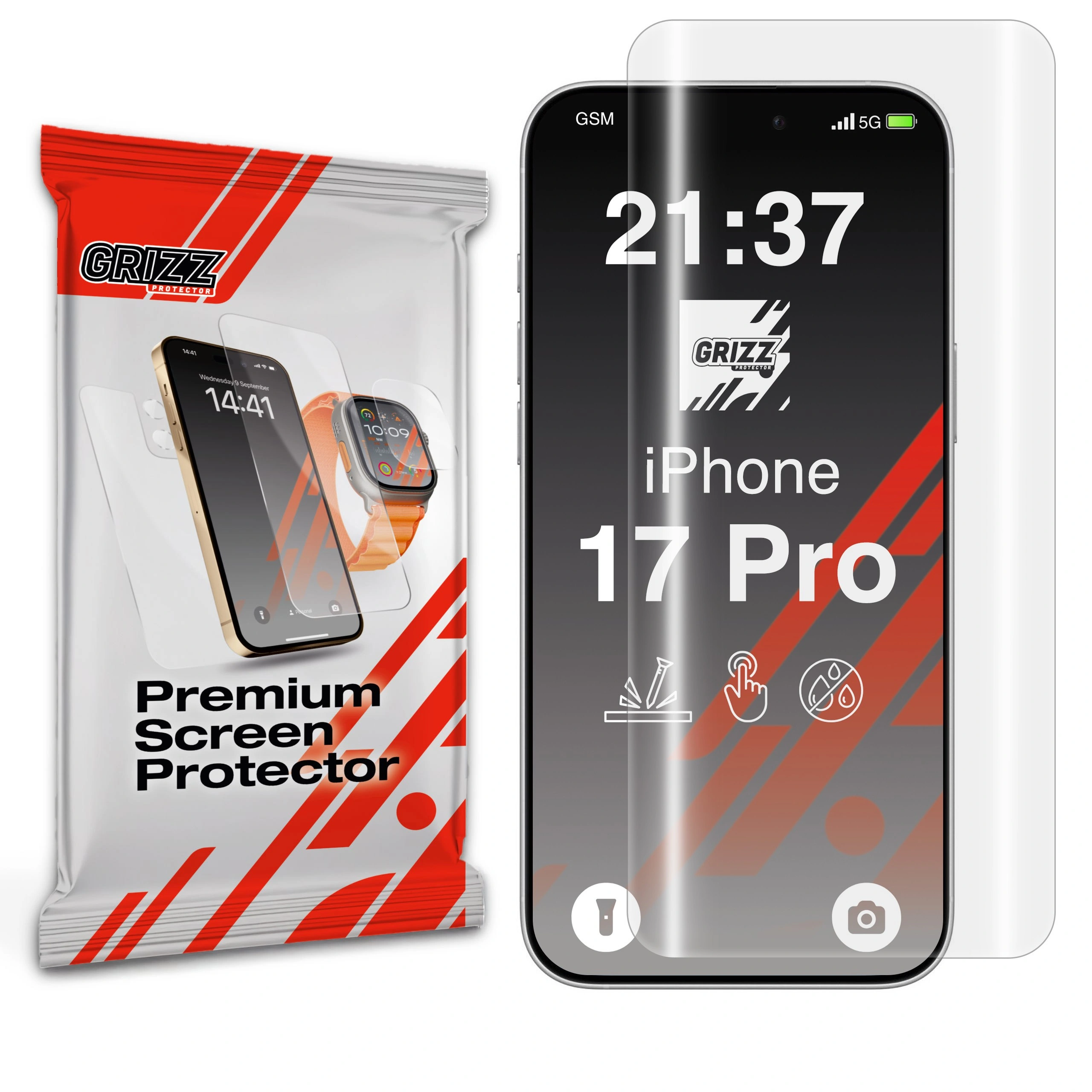 Folia hydrożelowa GrizzGlass Hydrofilm do Apple iPhone 17 Pro