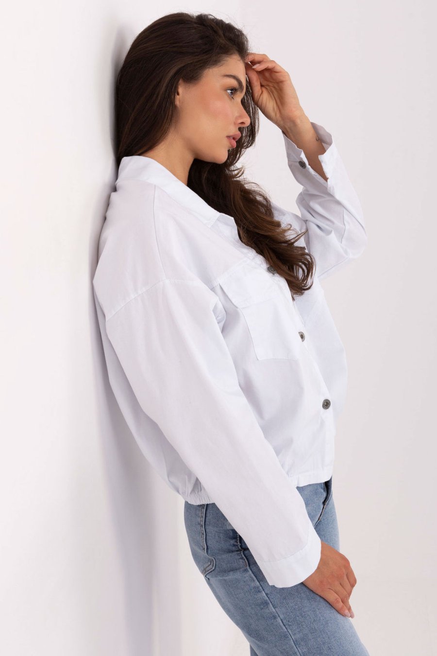  Long sleeve shirt model Rue Paris  white