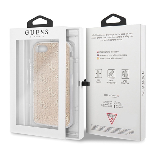 Guess GUHCI8PCU4GLGO Apple iPhone SE 2022/SE 2020/8/7 gold hard case 4G Glitter
