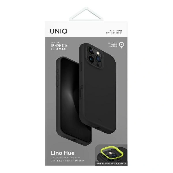 UNIQ Lino Hue Apple iPhone 16 Pro Max Magclick Charging charcoal grey