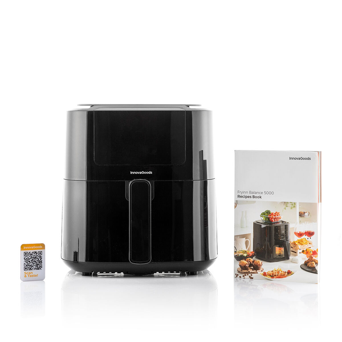 Oil-free Fryer with Weighing Scale InnovaGoods Fryinn Balance 5000 Black Stainless steel 1500 W 5 L Oil-free Fryer with Weighing Scale InnovaGoods Fryinn Balance 5000 Black Stainless steel 1500 W 5 L