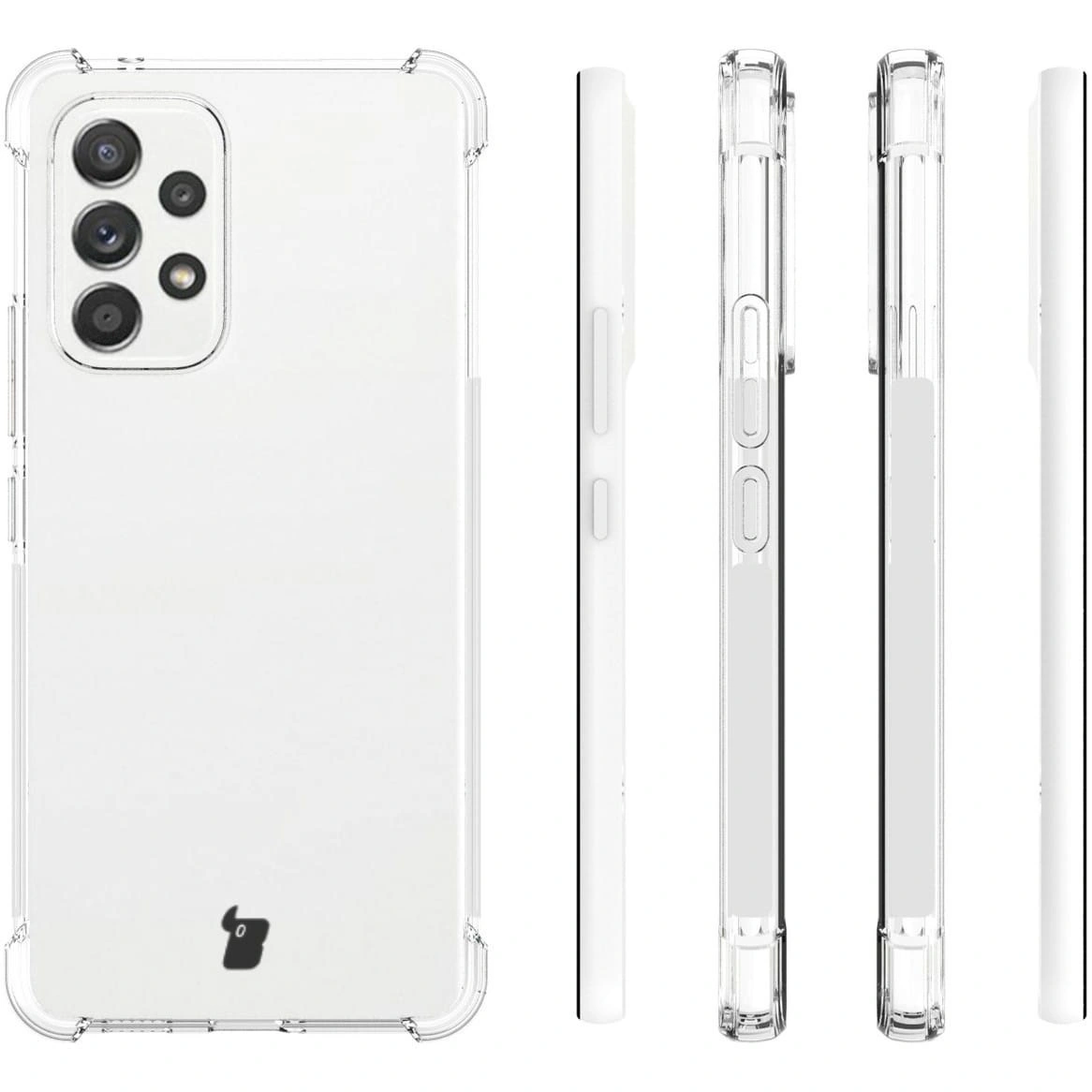 Bizon Case Clear Pack case + 2x screen glass + lens glass Samsung Galaxy A53 5G clear