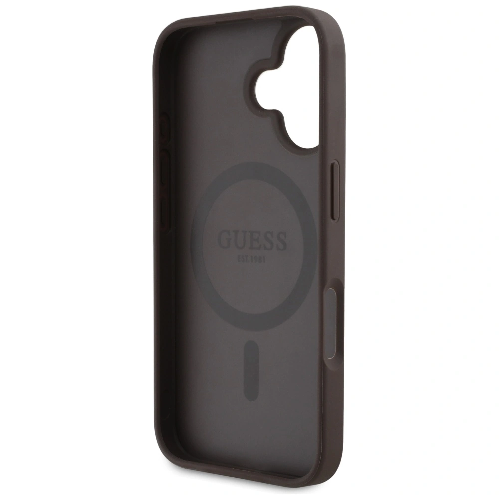 Guess 4G Circle Classic Logo MagSafe Apple iPhone 16 brown