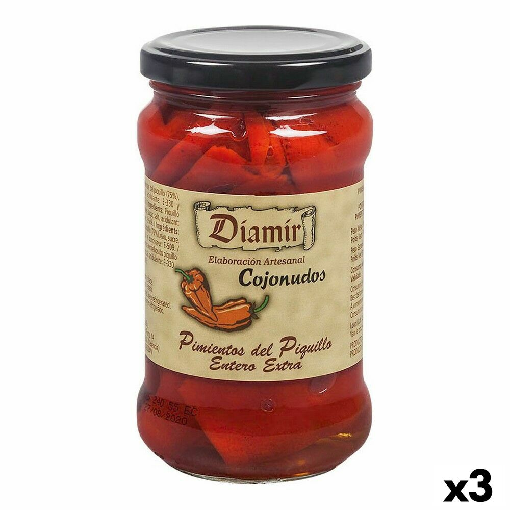 Roasted Piquillo Peppers Diamir 290 g (Pack 3 uds)