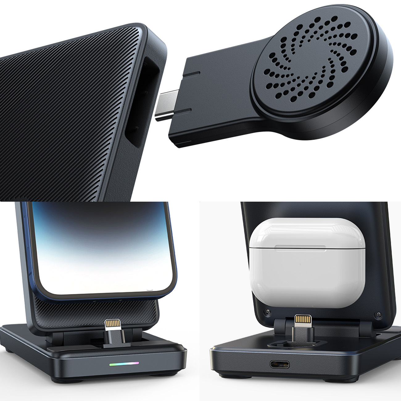 Joyroom 4-in-1 Charging Station JR-WQS02 Apple iPhone / AirPods / Apple Watch black