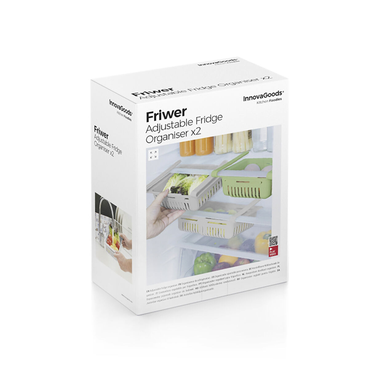 Adjustable Fridge Organiser Friwer InnovaGoods (pack of 2)