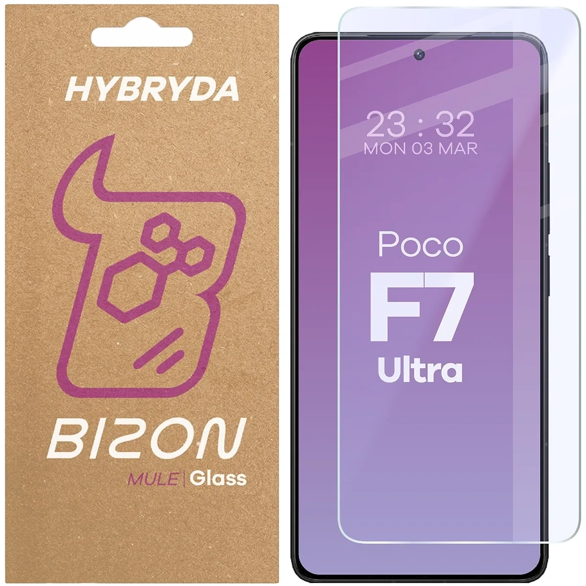 Elastyczne szkło hybrydowe Bizon Glass Mule do Xiaomi POCO F7 Ultra