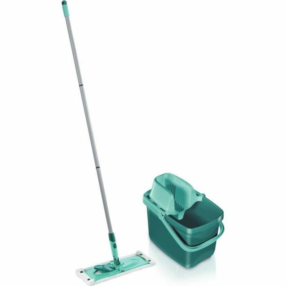 Mop with Bucket Leifheit Combi Clean M grün Metall Kunststoff