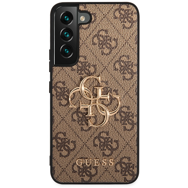 Guess GUHCS23S4GMGBR Samsung Galaxy S23 brown hardcase 4G Big Metal Logo