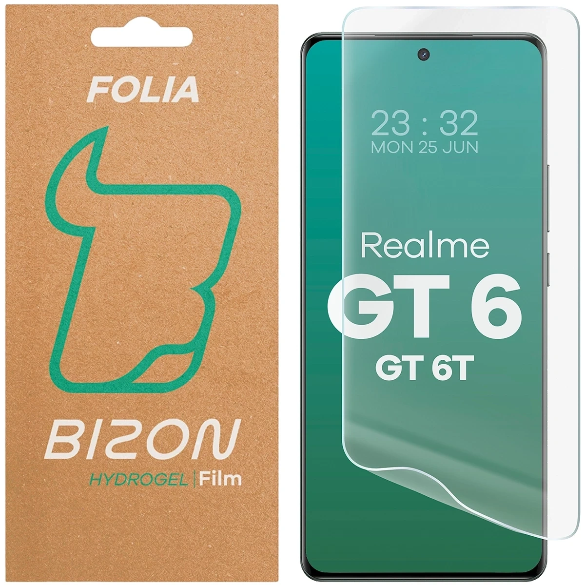 Folia hydrożelowa na ekran Bizon Glass Hydrogel Front do Realme GT 6 / 6T