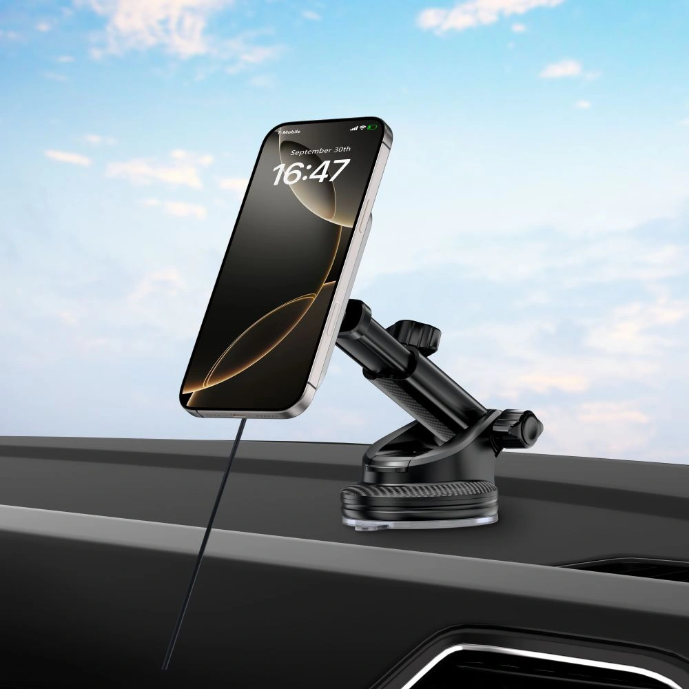 Tech-Protect MM15W-V9 Magnetic MagSafe Dashboard & Vent Car Mount Wireless Charger 15W Black