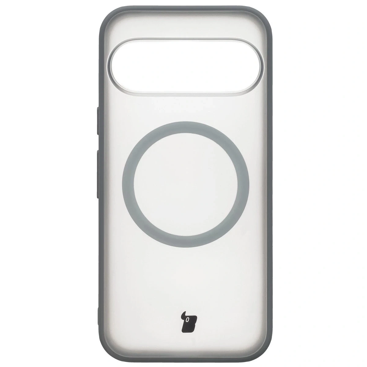 Etui z pierścieniem magnetycznym Bizon Case MatteO do Pixel 10 / 10 Pro przydymione-szare
