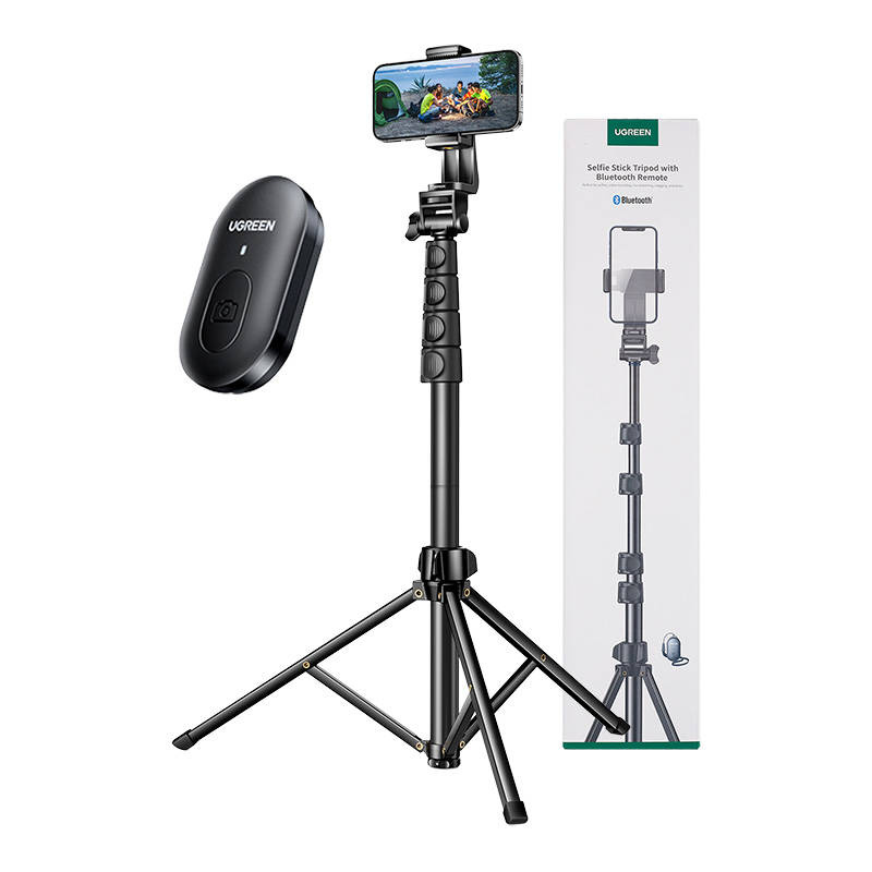Selfie stick tripod with remote control UGREEN LP680 Bluetooth (black)