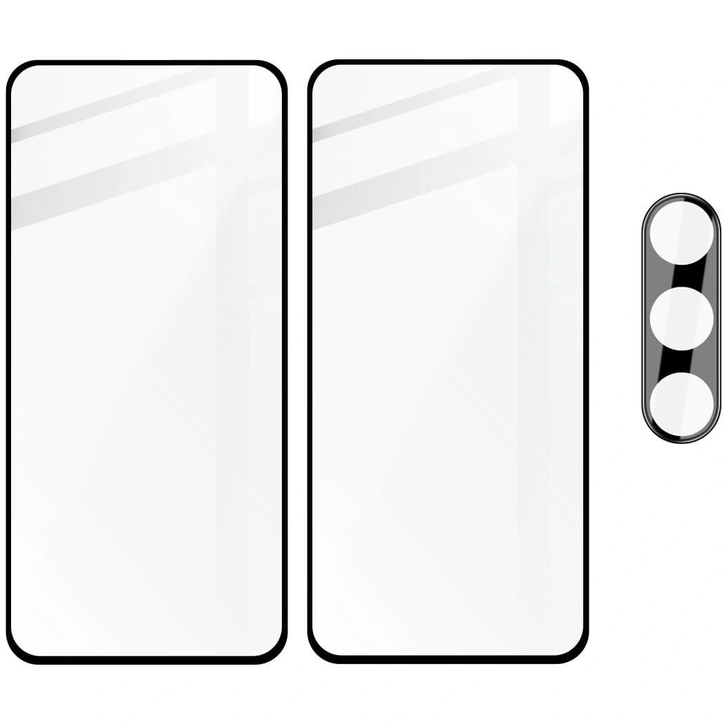 BIZON Edge 2x screen glass + camera glass Samsung Galaxy S23 FE
