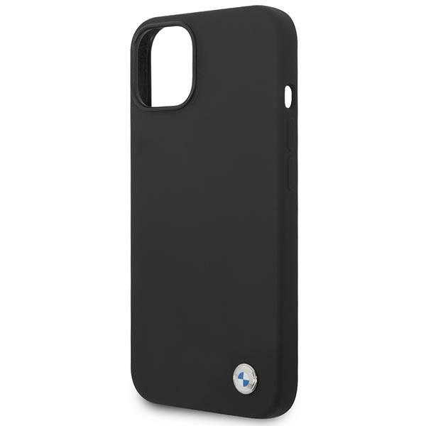 BMW BMHCP14MSILBK Apple iPhone 14 Plus black Silicone Metal Logo