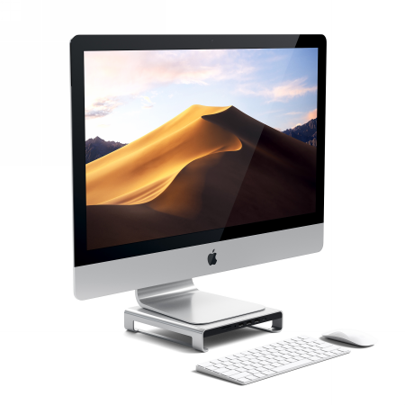 Satechi Type-C Aluminum Monitor Stand Hub iMac Silver