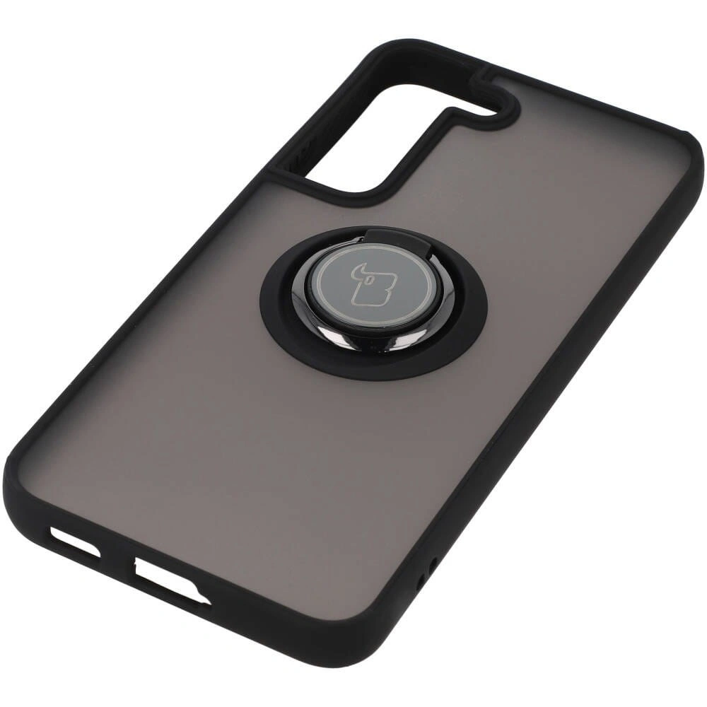 Bizon Case Hybrid Ring Samsung Galaxy S22 smoky with a black frame