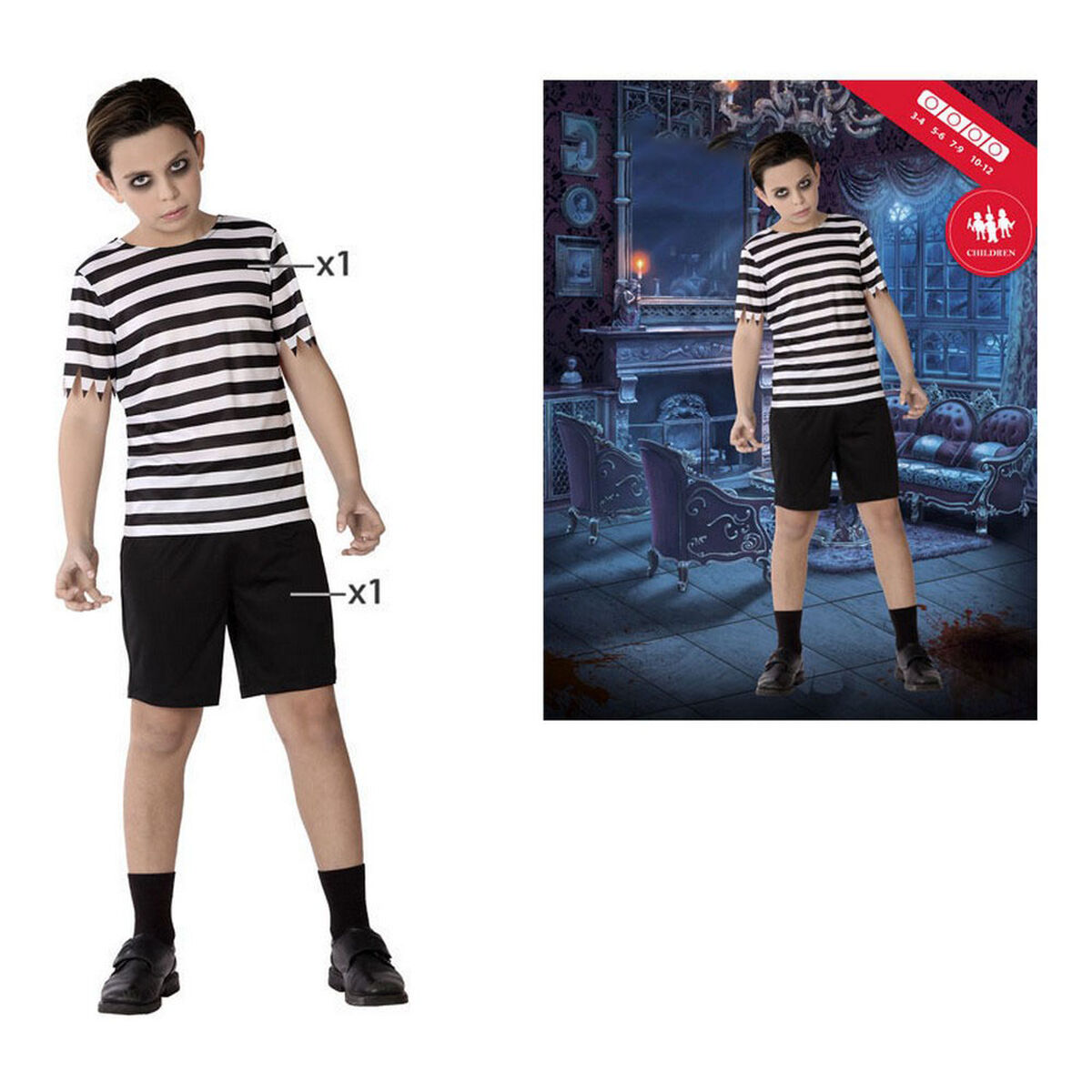 Costume for Children Ghost Multicolour (2 Units)