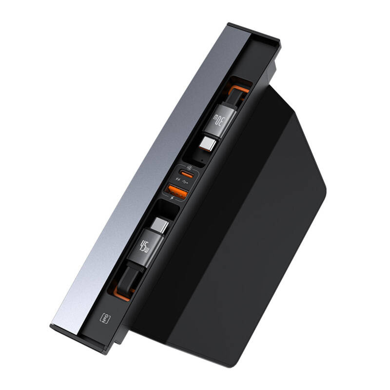 Baseus T-Space hub with USB-C, USB-C 45W cable for Tesla (black)